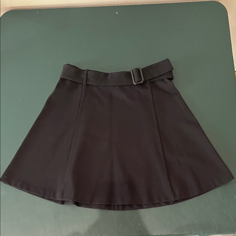 LOFT Black Mini Skirt with Belt